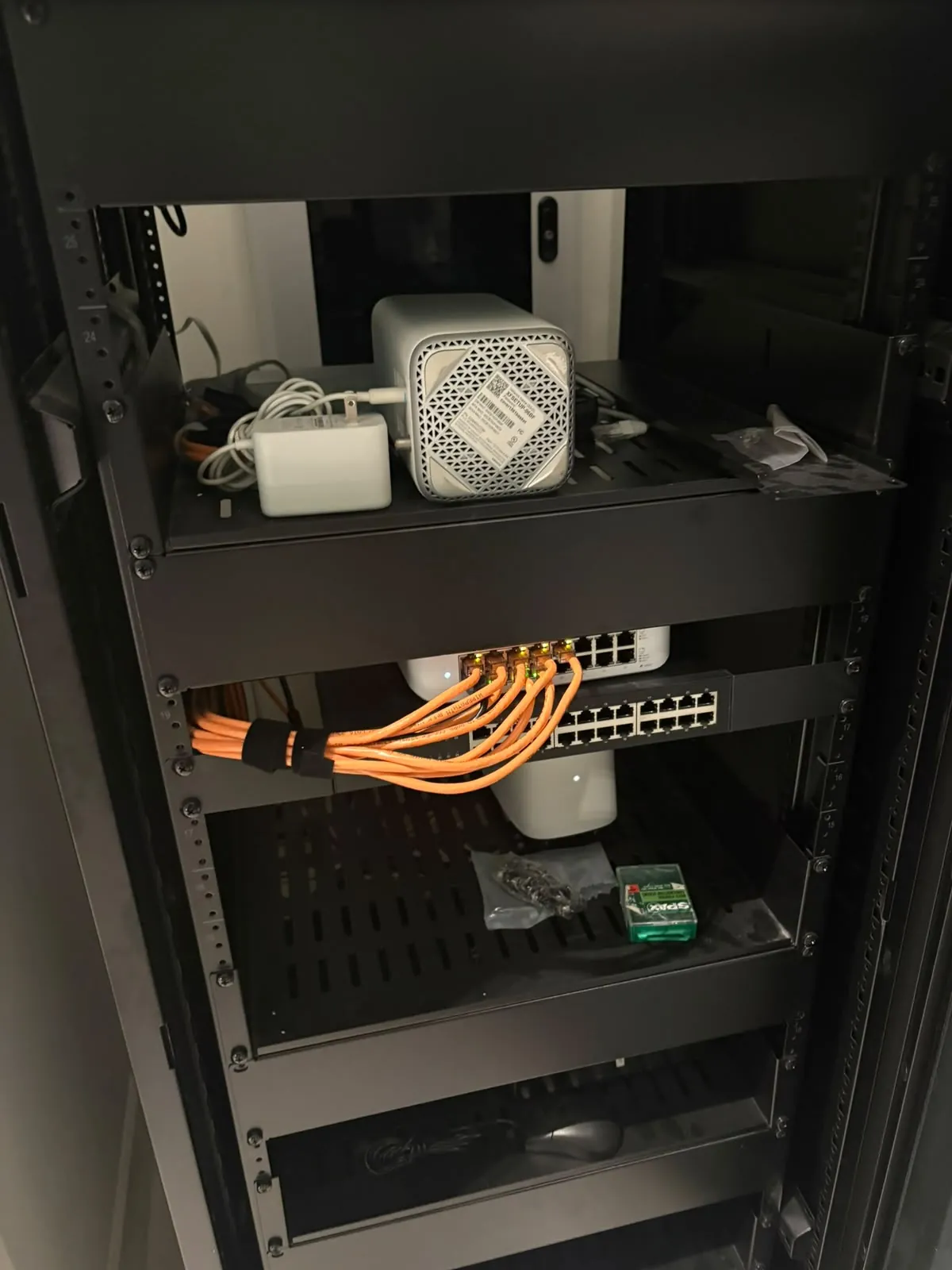 Compact AV and network rack